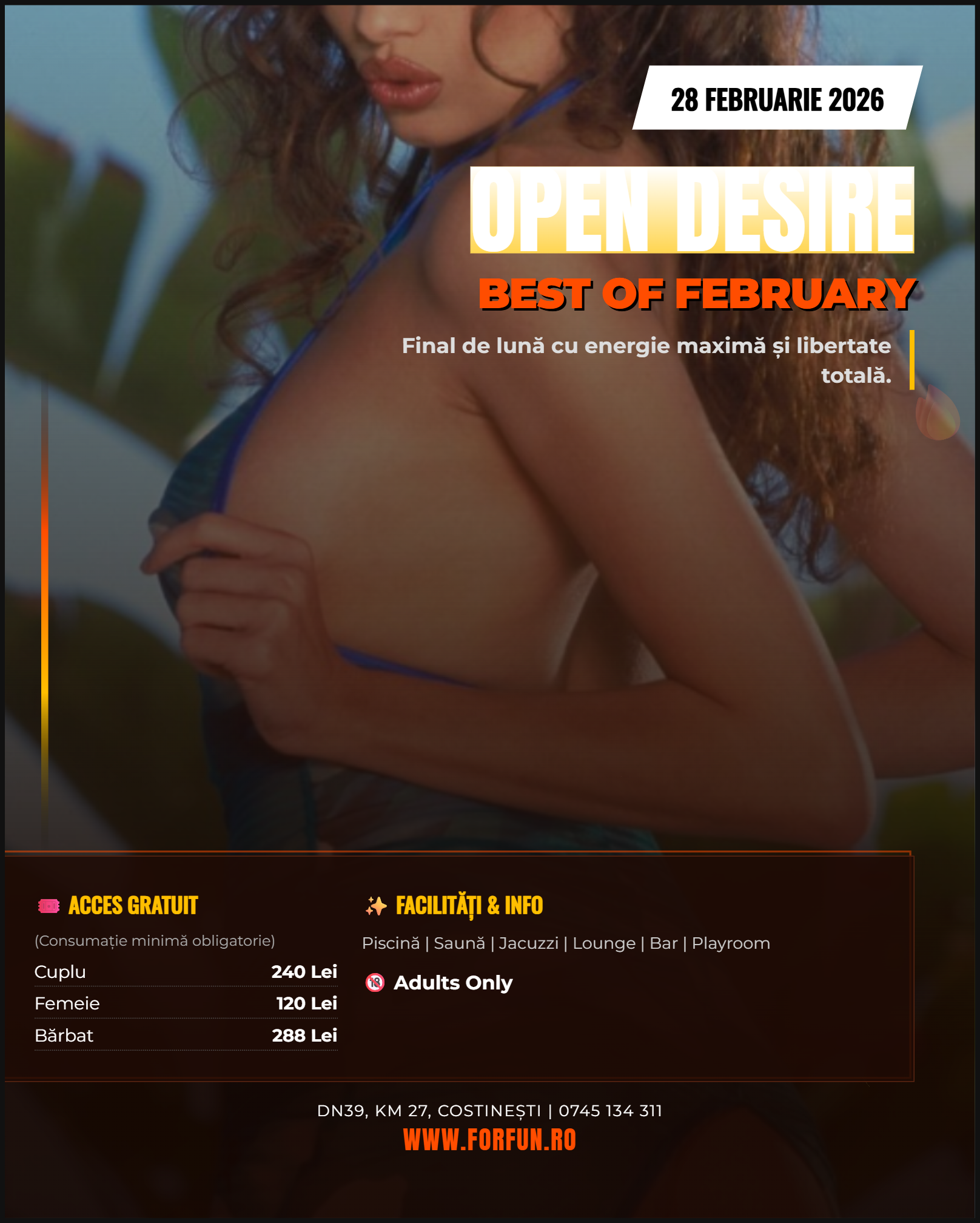 Sâmbătă, 28 Februarie 2026 – OPEN DESIRE – BEST OF FEBRUARY