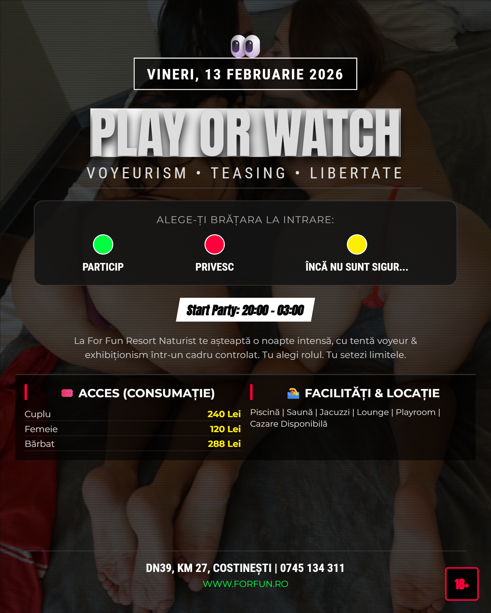 Vineri, 13 Februarie 2026 – PLAY OR WATCH NIGHT