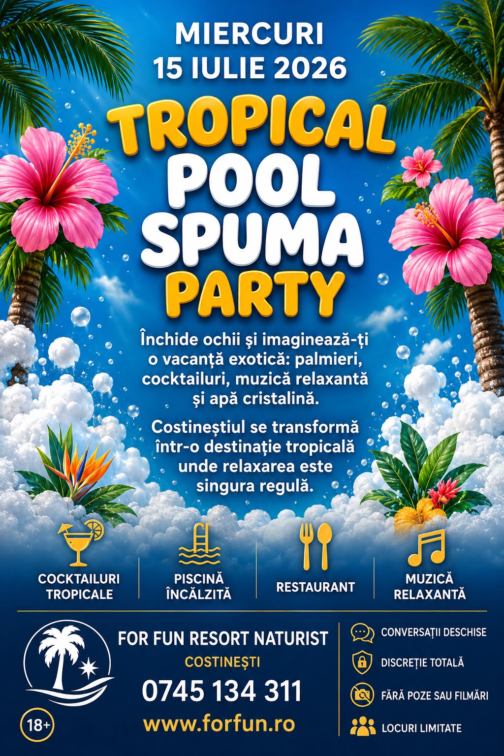 ⭐ TROPICAL POOL SPUMA PARTY