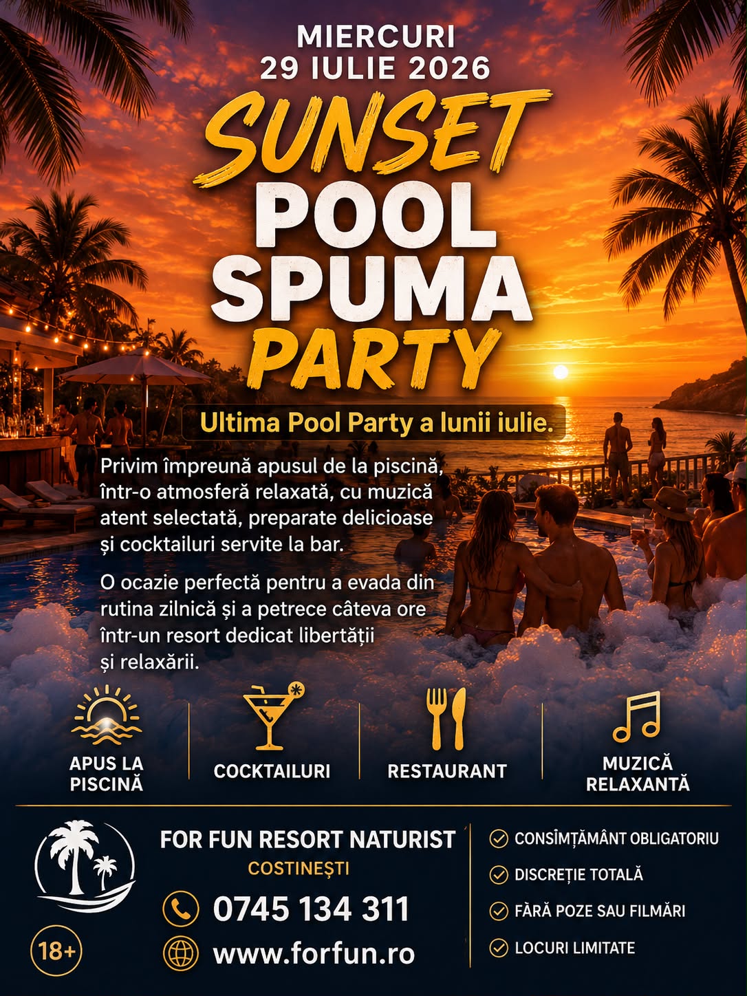 ⭐ SUNSET POOL SPUMA PARTY