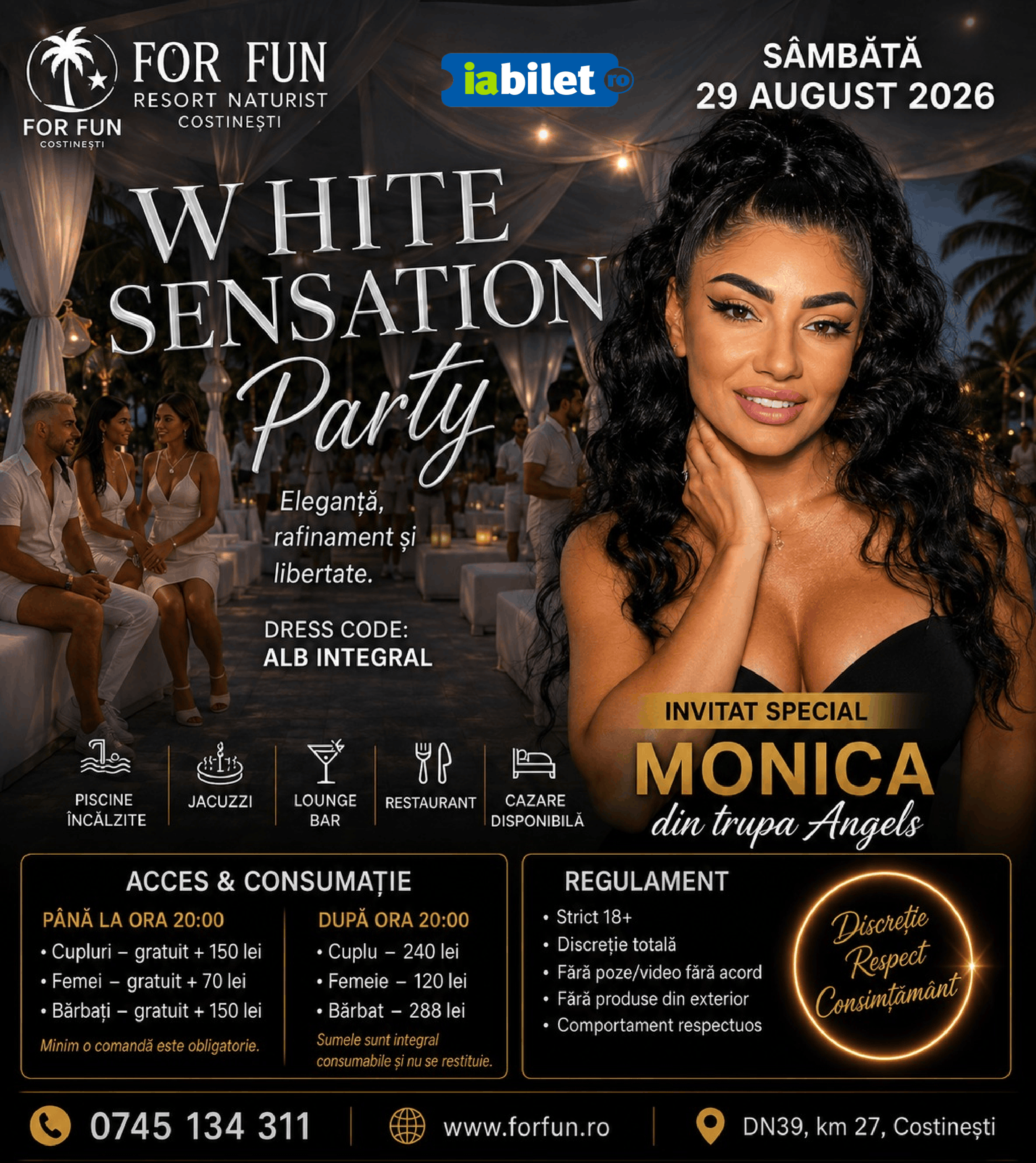 🤍 SÂMBĂTĂ, 29 AUGUST 2026 WHITE SENSATION SWING PARTY